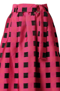 Maya Jacquard Skirt in Crimson