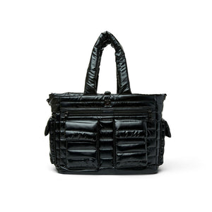 Two Faced Reversible Tote in Pearl Black