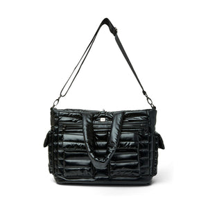 Two Faced Reversible Tote in Pearl Black