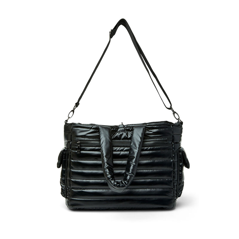 Two Faced Reversible Tote in Pearl Black