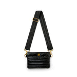Load image into Gallery viewer, Bum Bag Crossbody in Pearl Black With Gold
