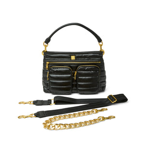 Downtown Diva Handbag in Pearl Black