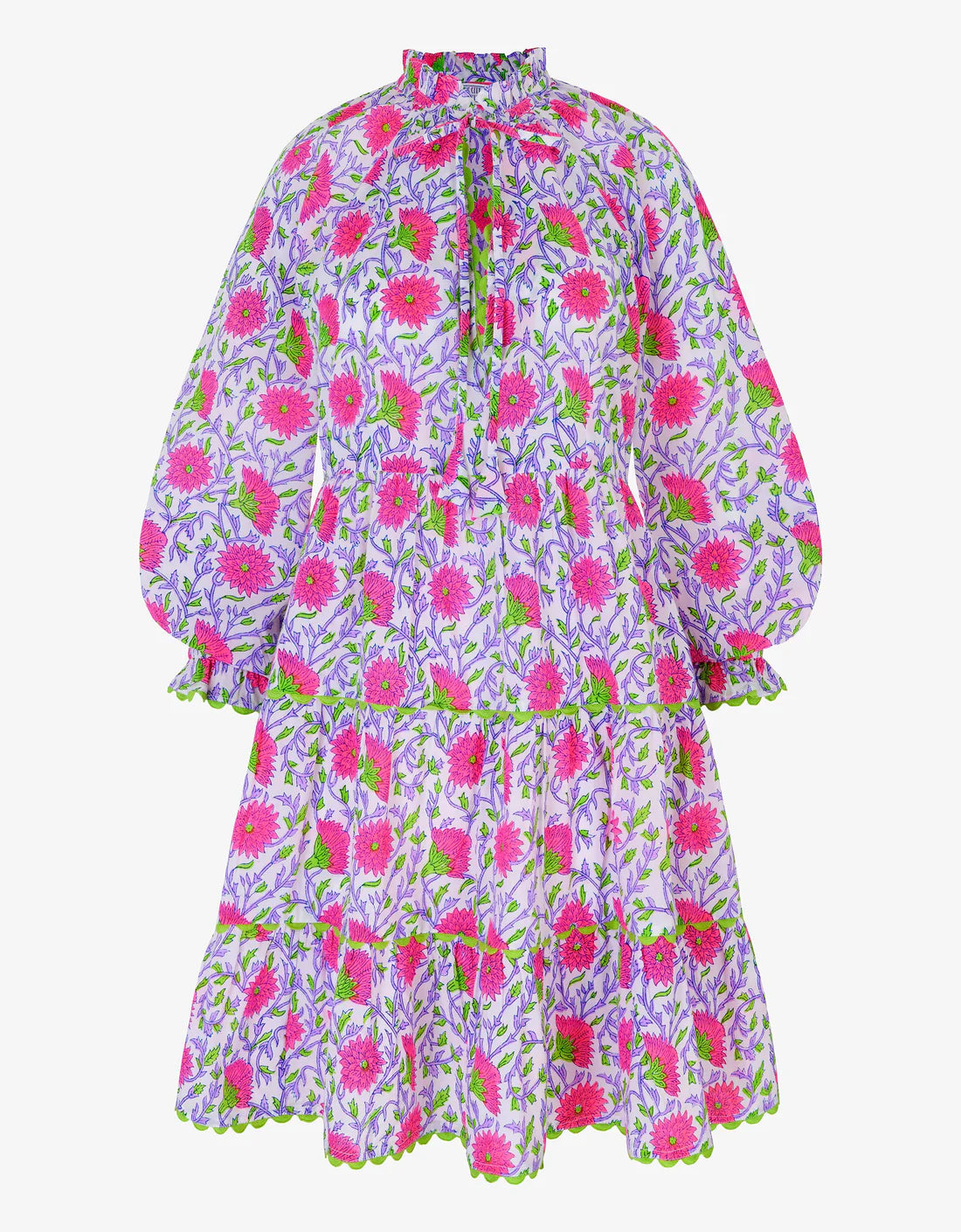Luna Mini Dress in Neon Camelia