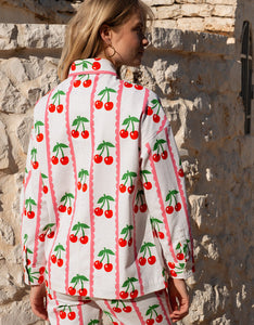 Romy Jacket in Scalloped Cherry