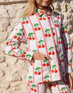 Load image into Gallery viewer, Romy Jacket in Scalloped Cherry
