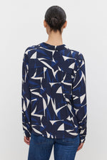 Load image into Gallery viewer, Carah Top in Navy/Ecru
