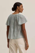 Load image into Gallery viewer, Park Ruffle Sleeve Top in Seafoam
