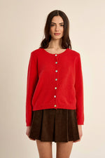 Load image into Gallery viewer, Soft Knit Cardigan in Red
