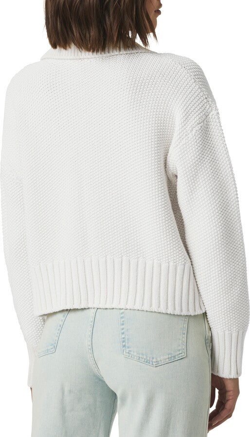 Roxie Lace Up Sweater in White