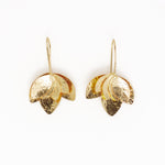 Load image into Gallery viewer, Sasha Layered Flower Threader Earrings in Brass
