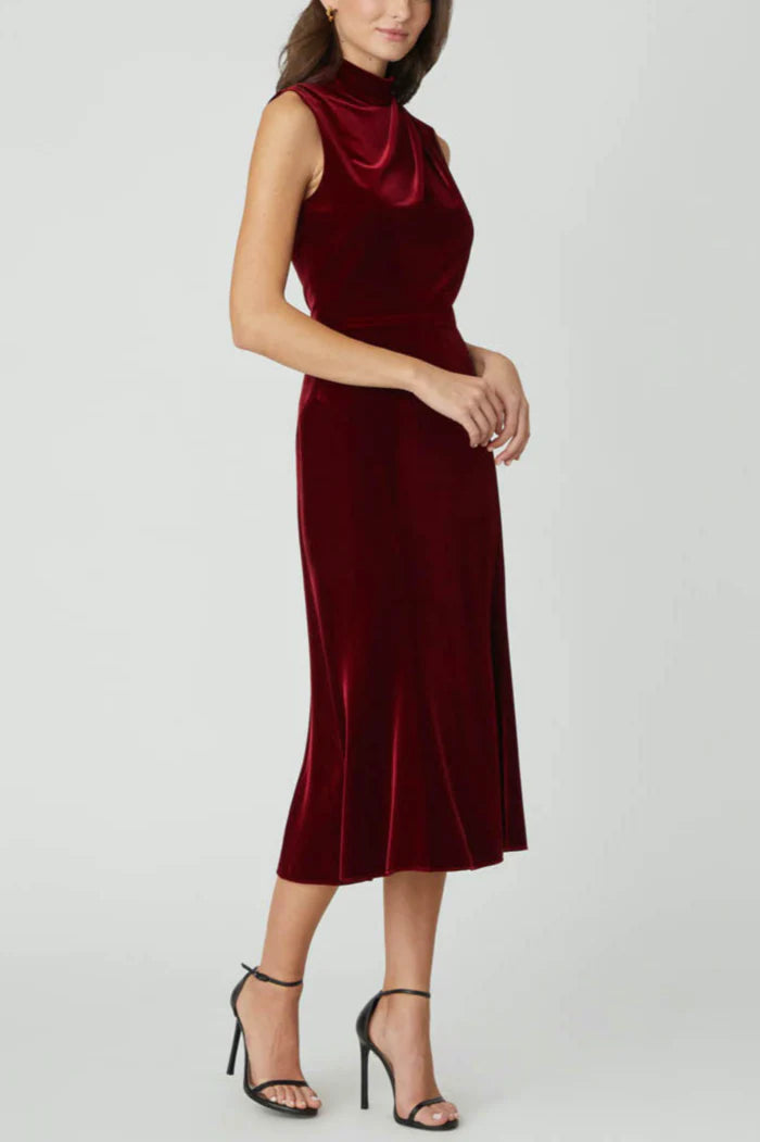 Audrey Dress in Bordeaux