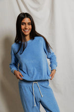 Load image into Gallery viewer, Saylor Loop Terry Sweatshirt in Pacific Blue
