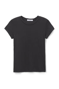 Sheryl Recycled Cotton Baby Tee in Vintage Black