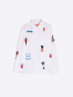 Load image into Gallery viewer, Isa Shirt in Embroidered Blanco
