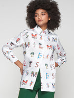 Load image into Gallery viewer, Mariela Smile Shirt in White
