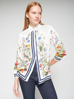 Load image into Gallery viewer, Tea Blouse in White Gatos Print
