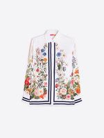 Load image into Gallery viewer, Tea Blouse in White Gatos Print
