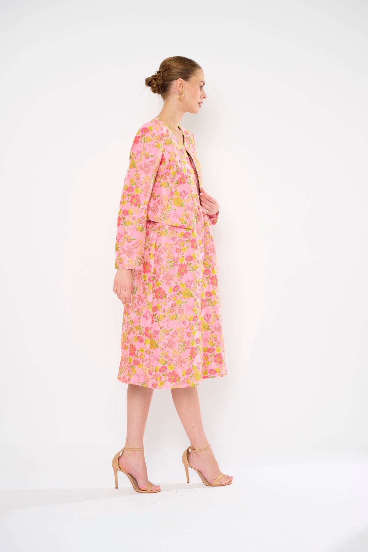 Omilia Coat in Springtime Brocade