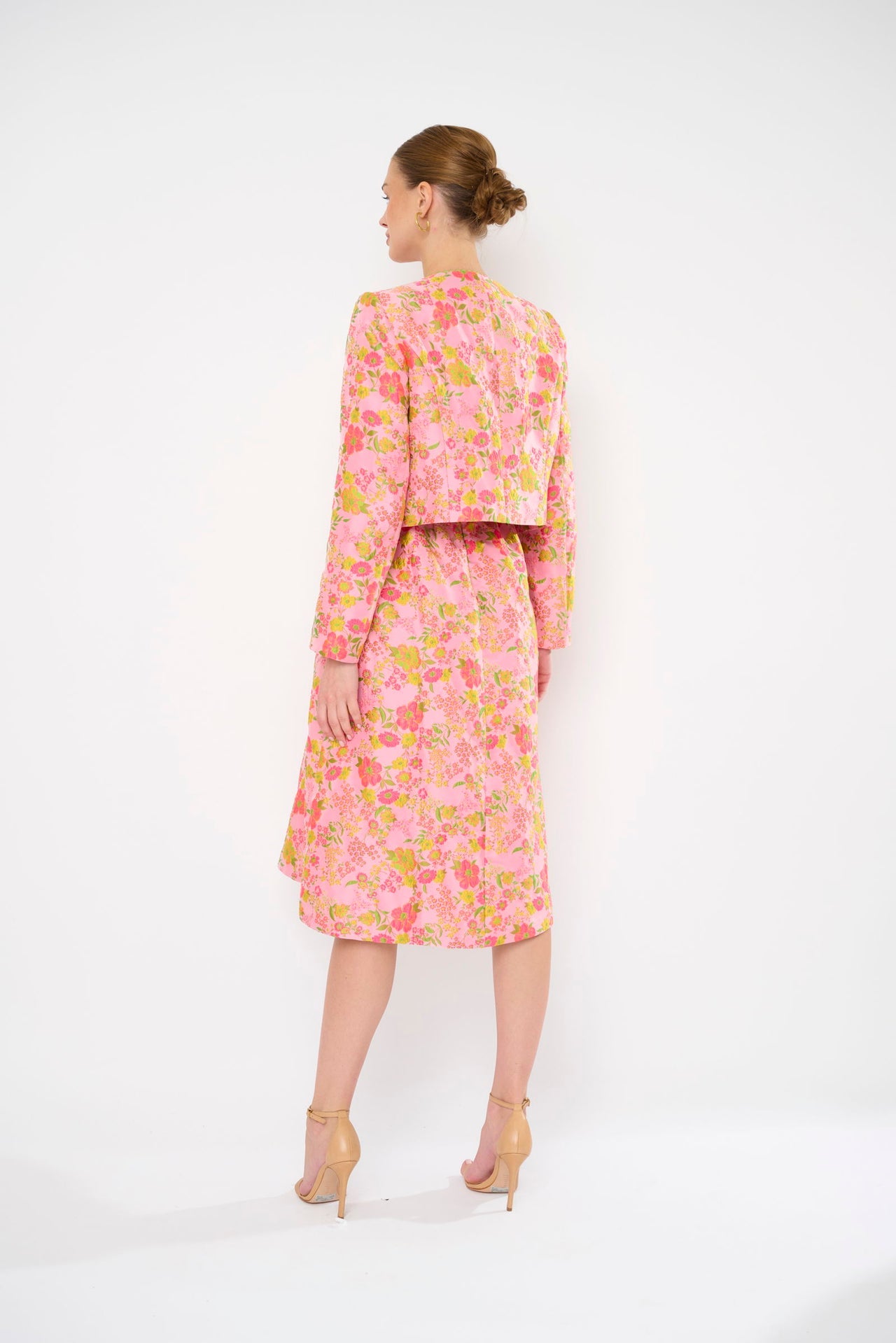 Omilia Coat in Springtime Brocade