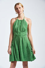 Load image into Gallery viewer, The Ashby Dress in Green Dotty
