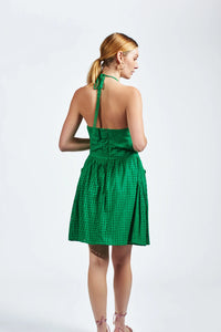 The Ashby Dress in Kelly Green Eyelet