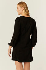 Load image into Gallery viewer, Corduroy Short Dress in Black
