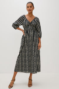 Paio Dress in Painted Noir