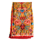 Load image into Gallery viewer, Enchanted Garden Velvet Scarf in Mustard
