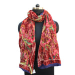 Load image into Gallery viewer, Enchanted Garden Velvet Scarf in Maroon
