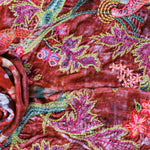 Load image into Gallery viewer, Enchanted Garden Velvet Scarf in Maroon
