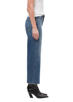 Load image into Gallery viewer, Harper Mid Rise Relaxed Straight Crop Jean in Enroll
