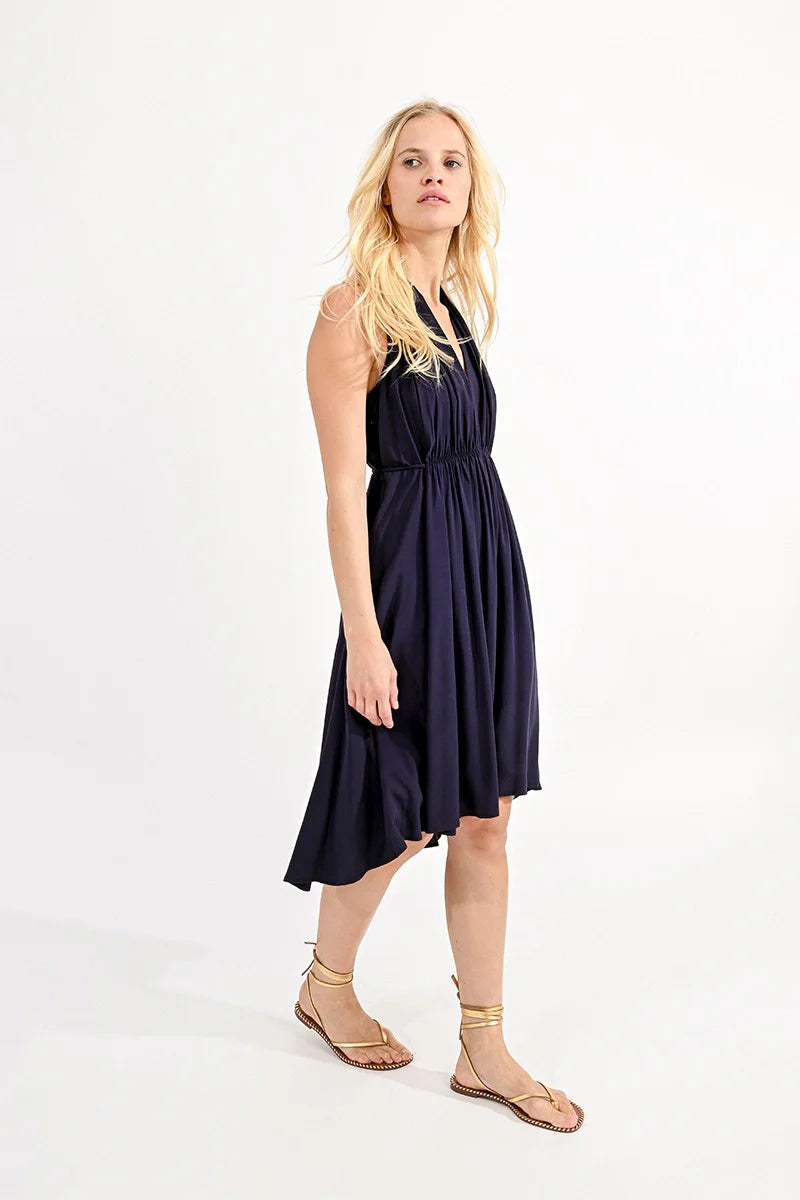 Halter Dress in Navy