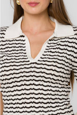 Load image into Gallery viewer, Lucy Knit Top in Black and White
