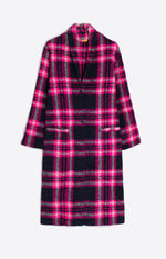 Load image into Gallery viewer, Claudia Plaid Coat in Navy/Pink
