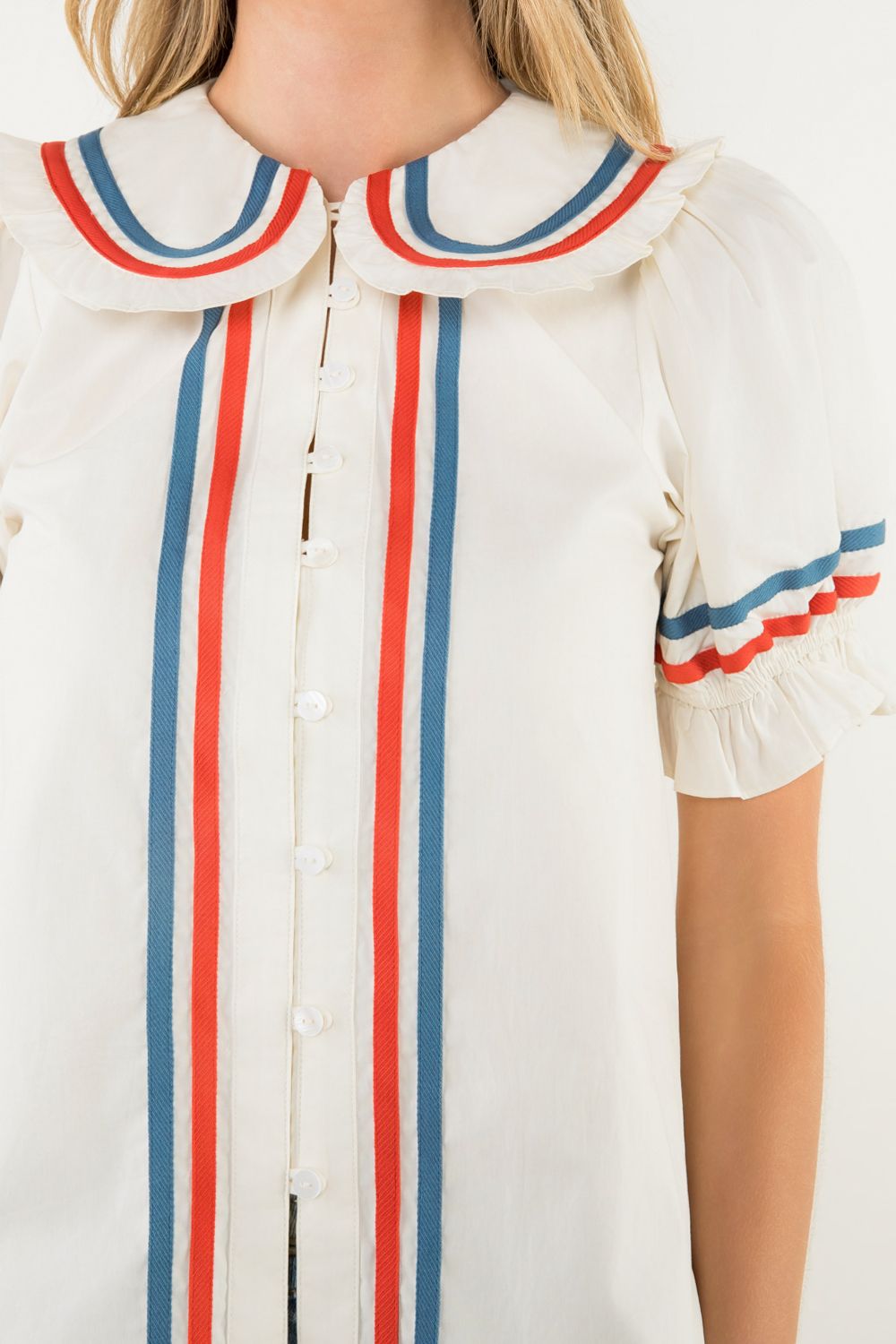 Puff Sleeve Top in Cream