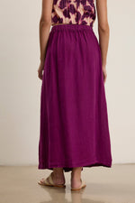 Load image into Gallery viewer, Linda Linen Maxi Skirt in Grapes
