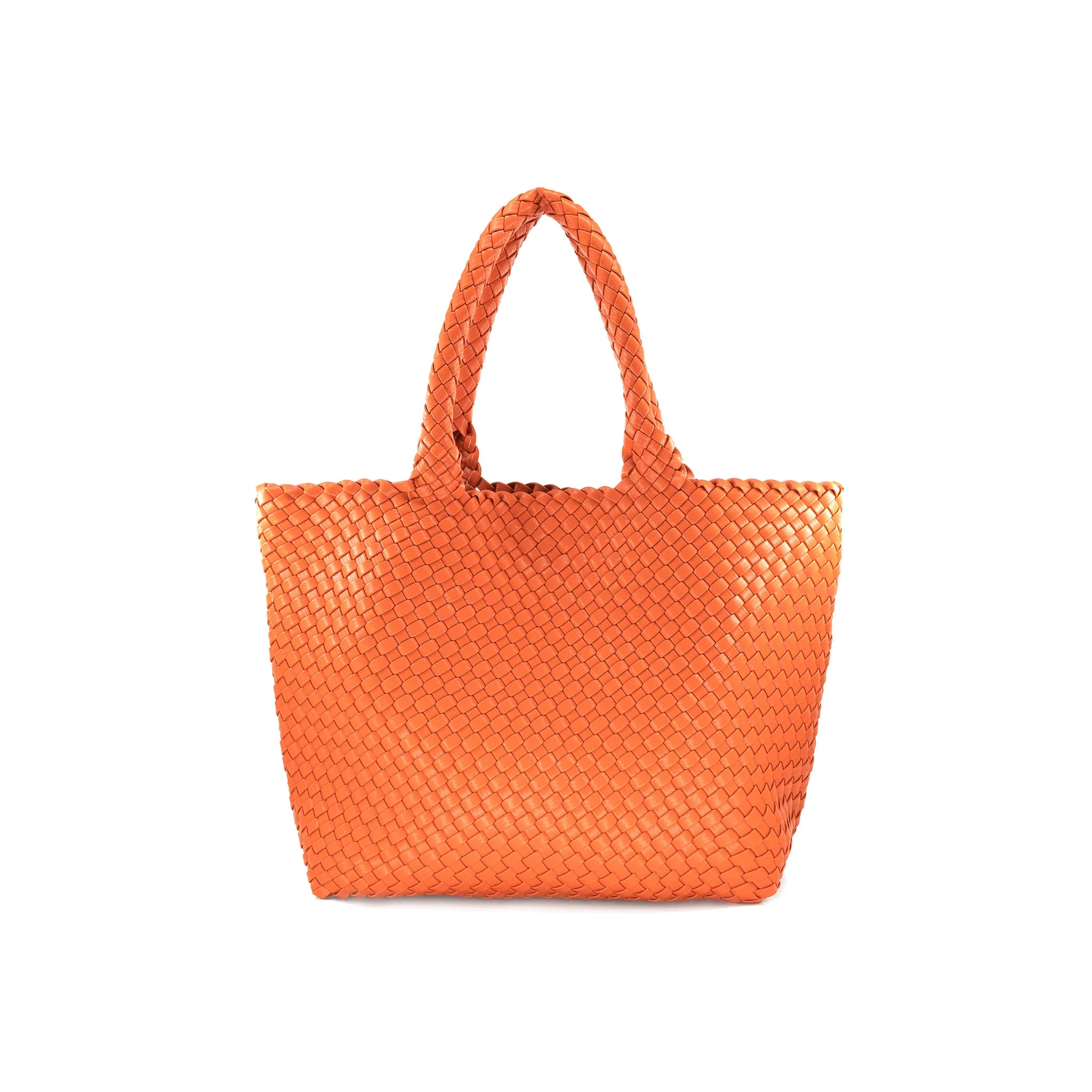 Woven Tote in Orange