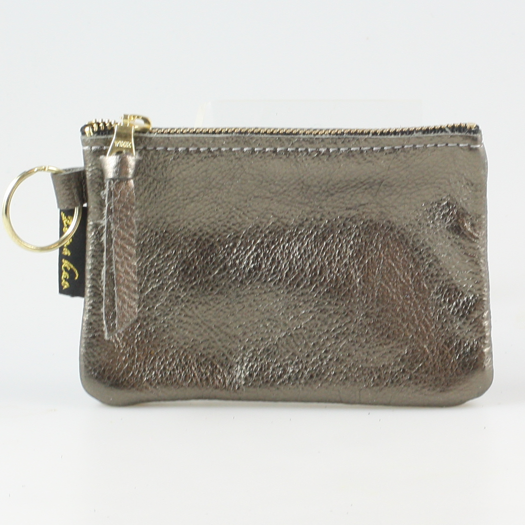 The Metallic Kara Coin Purse in Pewter