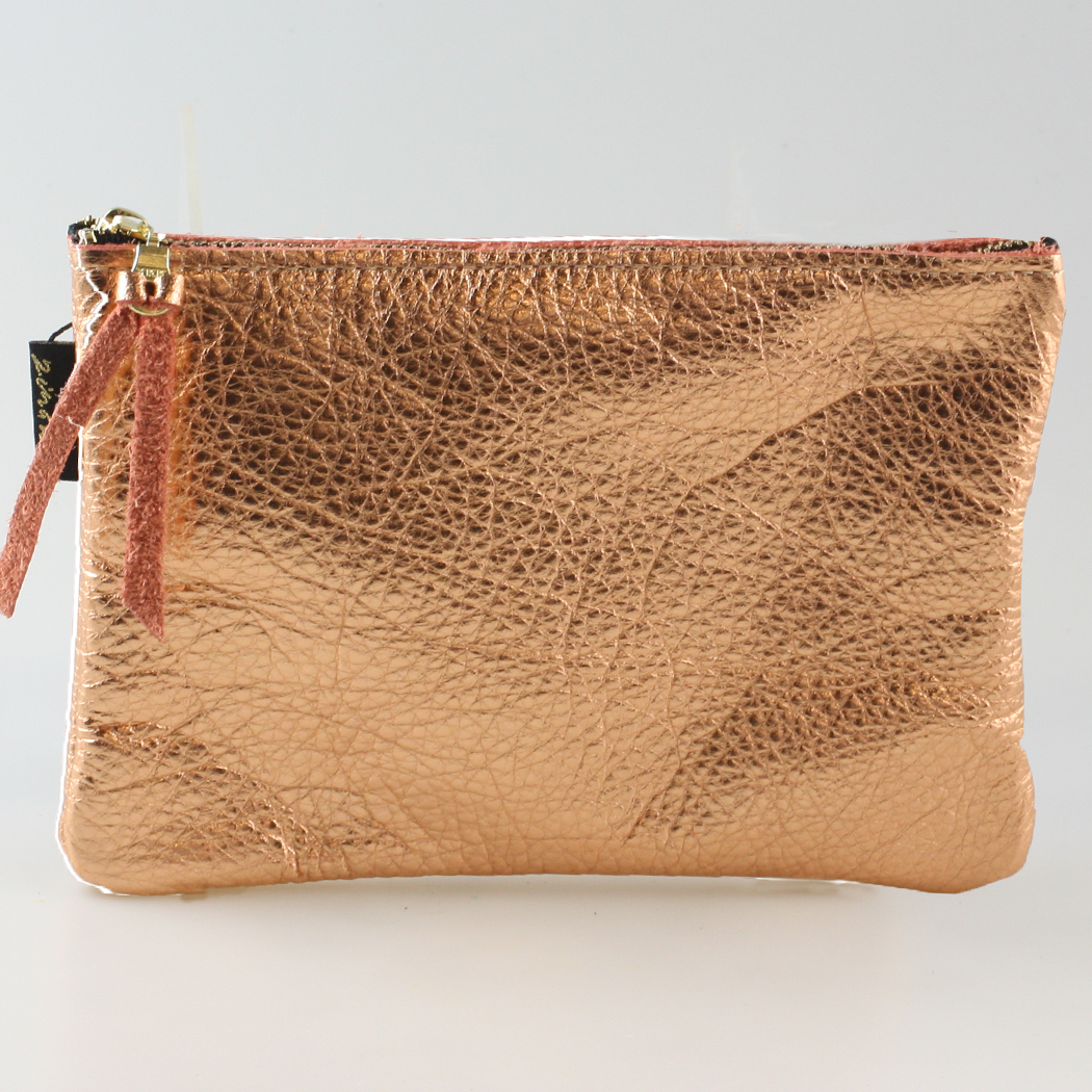 The Metallic Monroe Everyday Pouch in Copper