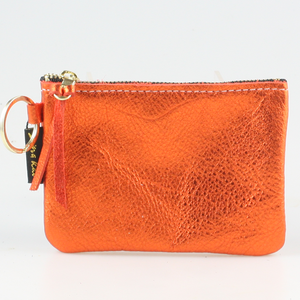 The Metallic Kara Coin Purse in Mango