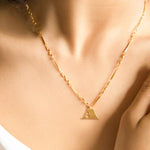 Load image into Gallery viewer, Fortune Initial Necklace in Gold
