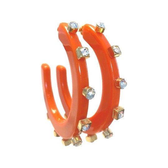 City Girl Jewel Hoop in Orange