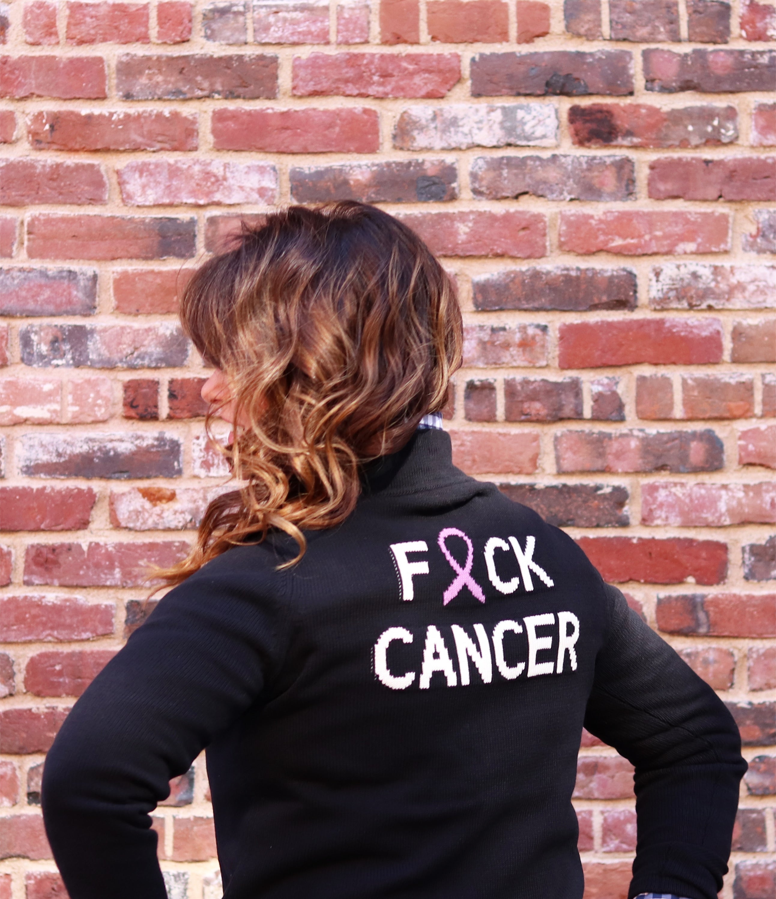 Fuck Cancer Zip Up- 25% of each sale goes to Runway For Recovery