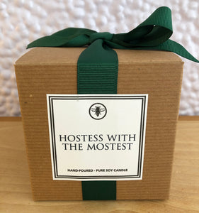 Hostess with the Mostest Candle in Tarragon, Basil, and Patchouli