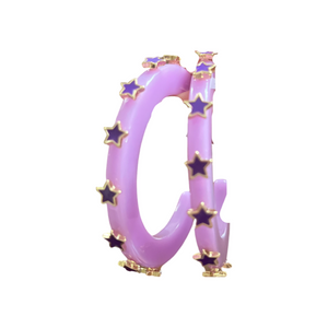 Starlight Jewel Hoop in Violet