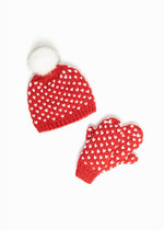 Load image into Gallery viewer, Little Heart Pom Pom Hat in Red
