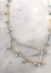 Sabrina Necklace in Blue Moonstone