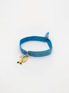 Fusilier Fish Blue Elastic Twistband Bracelet