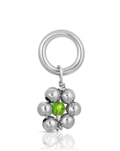 Flowercita Birthstone Charm in Emerald/Silver