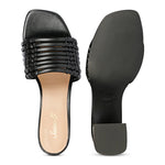 Load image into Gallery viewer, Bethany Leather Block Heel in Black
